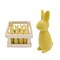 Transpac Mini Resin Flocked Yellow Easter Bunny in Crate Decorative Object for Home Easter Decorations